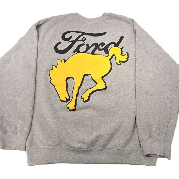Ford Bronco Gray Double-Sided Graphic Long Sleeve Crewneck Sweatshirt Adult L - Picture 3 of 5